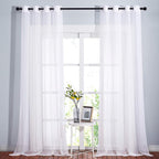 NICETOWN White Sheer Curtains Extra Long 135 inch Length by NICETOWN