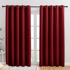 NICETOWN Christmas Burgundy Bedroom Curtains Blackout Draperies, Home by NICETOWN