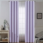 Yakamok Lilac Blackout Curtains 84 Inch Length Room Darkening Thermal Insulated by Yakamok