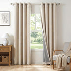 100% Blackout Shield Linen Blackout Curtains by 100BlackoutShield