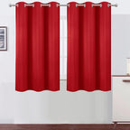 LEMOMO Blackout Curtains 38 x 54 inch/Bright Red Curtains Set of 2 by Lemomo