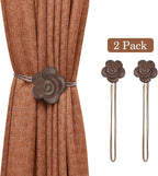 Lewondr Magnetic Curtain Tieback, Vintage Curtain Holdback, Resin Flower - Image 8
