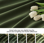 MIULEE Olive Green Back Tab Blackout Curtain 96 Inch Long 2 Panels Set - Image 8