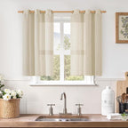 LAMIT Short Linen Curtains 40 Inch Length by LAMIT