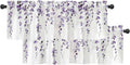 2 Pack Watercolor Purple Leaves Window Valance by debraleye
