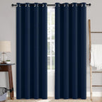 MIULEE 100% Blackout Linen Textured Curtains by MIULEE