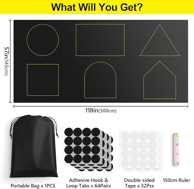FADOTY 100% Blackout Curtains, Portable Black Out Window Cover Film, Cuttable - Image 4