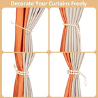 Wood Bead Curtain Tiebacks, KLOGTSIND Set of 2 Curtain Holdbacks - Image 3
