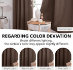 Deconovo Blackout Curtains, Thermal Insulated, W42 x L72 2 Panels, Back Tab - Image 6