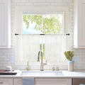 MIULEE 2 Panels Kitchen Tiers Half Window Sheer Curtains Rod Pocket Voile Drapes by MIULEE