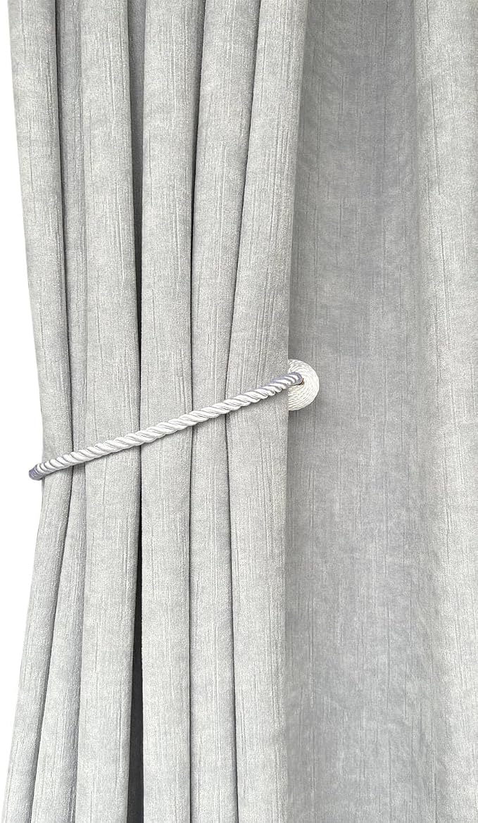 Melaluxe 2 Pack Magnetic Curtain Tiebacks, Decorative Curtain Holdbacks - Image 4