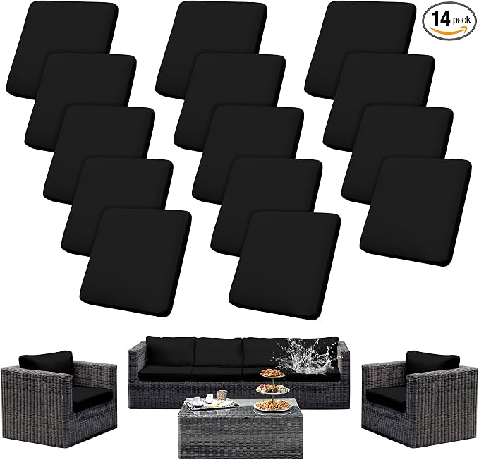 Outdoor Cushion Covers Set, Replacement by SUKAIKEQA