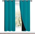 NICETOWN Full Shade Curtain Panels, Peacock Teal, Pair of Thermal Insulated & by NICETOWN