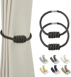 BEL AVENIR Magnetic Curtain Tiebacks, Decorative Drapery Holdbacks Modern Woven by BELAVENIR