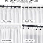 RYB HOME White Velvet Curtains 72 inches - Image 4