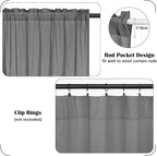 FRAMICS Farmhouse Swag Curtain, Boho Cotton Linen Valance Curtain, Country Rod - Image 3