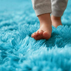 Amdrebio Blue Soft Round Rugs 4Ft - Image 4