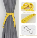 NICEEC 4 Pack Natural Cotton Rope Curtain Tiebacks Elegant Boho Style - Image 2