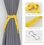 NICEEC 2 Pack Natural Cotton Rope Curtain Tiebacks Elegant Boho Style - Image 2