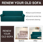 U-NICE HOME 4 Seater Stretch Couch Cover Sofa Cover Washable Sofa Slipcover - Image 5