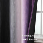 Estelar Textiler Black and Purple Ombre Blackout Curtains 54 Inch Length 2 - Image 5