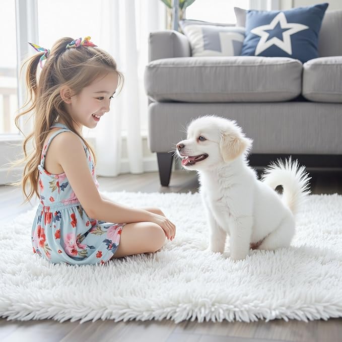Rugs for Living Room 8x10, Alfombras para Salas Fluffy Shag Large Fuzzy Plush - Image 7