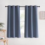 NICETOWN Kitchen Curtains Blackout Curtains & Drapes, Stone Blue, Thermal by NICETOWN