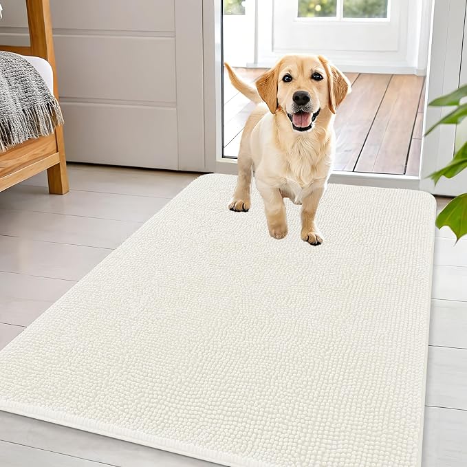 OLANLY Dog Door Mat for Muddy Paws 44x32, Absorbs Moisture and Dirt, Absorbent by OLANLY