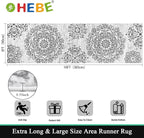 HEBE Hallway Runner Rug 3'x10' Washable Vintage Distressed Area Rugs Non Slip - Image 2