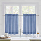 DWCN Sheer Curtains Semi Transparent Voile Rod Pocket Curtains by DWCN