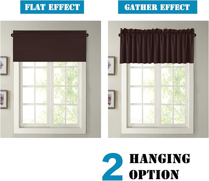 H.VERSAILTEX Blackout Valances for Windows, Kitchen Window Valance Curtains for - Image 6