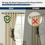 IFELS Heavy Duty Curtain Rods for Windows 28 to 48 Inch, 1 Inch Adjustable - Image 9
