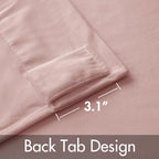 MIULEE Baby Pink Velvet Curtains 96 inches - Image 3