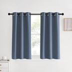 NICETOWN Stone Blue Thermal Insulated Curtains Blackout Draperies, 34 by 40 by NICETOWN