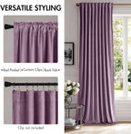 MIULEE Lavender Velvet Curtains 84 inches - Image 2