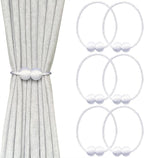 Melaluxe 6 Pack Magnetic Curtain Tiebacks, Decorative Curtain Holdbacks by Melaluxe