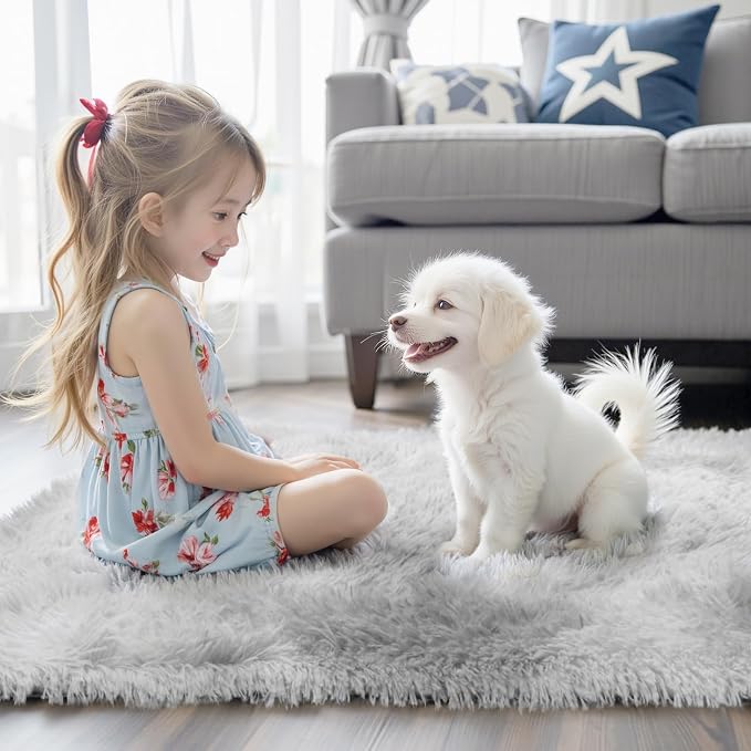 Rugs for Living Room 5x8, Alfombras para Salas Shag Large Plush Soft Area Rug - Image 2