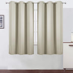 LEMOMO Light Beige Blackout Curtains 40 x 63 Inch Length/Set of 2 Curtain by Lemomo