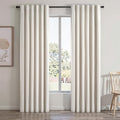 Ivory Birch 100% Blackout Curtains 96 Inches Long by Topfinel