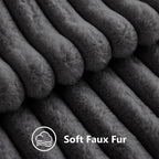 decorUhome Cozy Faux Fur Throw Pillow Covers 26x26 Set of 2 Decorative Soft - Image 3