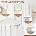 Gold Curtain Rod for Windows 30 to 60 Inch, 2 Pack 5/8 Inch Diameter Adjustable - Image 6