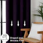 Simplebrand Ava BlackBerry Blackout Curtains - Image 7