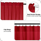 FRAMICS Farmhouse Valance Curtains, Boho Cotton Linen Kitchen Valance, Country - Image 8