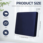 8Pcs Outdoor Cushion Covers, Patio Cushion Covers, Stretch Elastic Slipcovers - Image 2