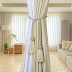Fenghuangwu Curtain Tiebacks Handmade Decorative Curtain Holdbacks Rope - Image 3