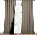NICETOWN Taupe Full Shade Curtain Panels, Pair of Energy Smart & Noise Blocking by NICETOWN