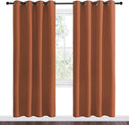 NICETOWN Halloween Burnt Orange Insulated Curtains Blackout Draperies - Image 2