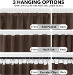 Deconovo Back Tab and Rod Pocket Blackout Curtains, Thermal Insulated Window - Image 2