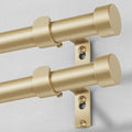 VOIIY 2 Pack Gold Curtain Rods for Windows 28 to 48 Inch, Size:30''-60'' by VOIIYCurtainRods