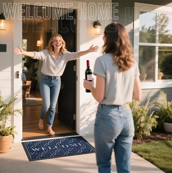 Yimobra Welcome Matt Outdoor Indoor 29.5x17, All-Weather Waterproof Front Door - Image 2